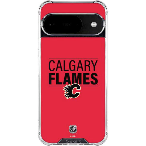 NHL Calgary Flames Lineup Google Pixel 10 Clear Case